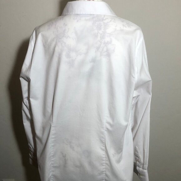 Lands’ End Outfitters White Button Down Shirt 18W Minimalist Classic Vintage Ins - Picture 7 of 12
